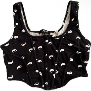 Yin & Yang Corset Crop Top